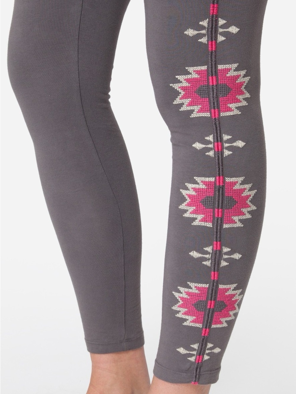 JWLA Johnny Was Paige cotton leggings yoga casual voltage heathet gray‎ NWT